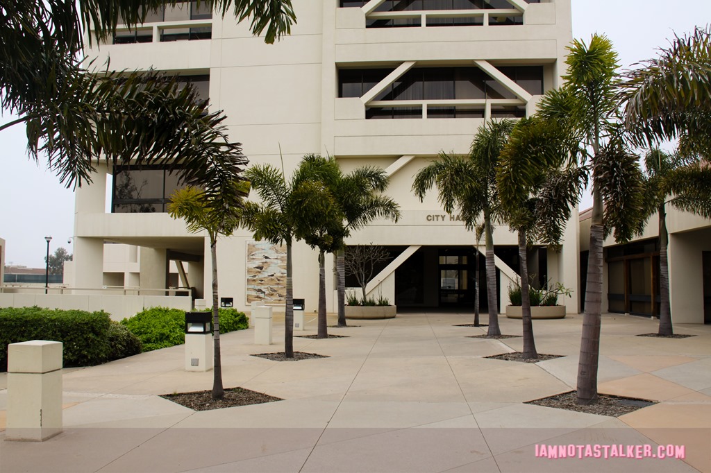 Huntington Beach Civic Center from Rosewood-7681